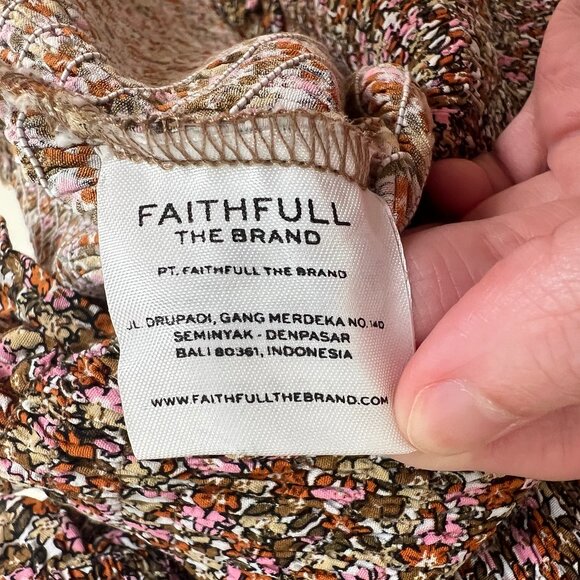 Faithfull the Brand Es Saada Mini Sun Dress Feminine Sexy Fitted Wedding Guest - Picture 8 of 13